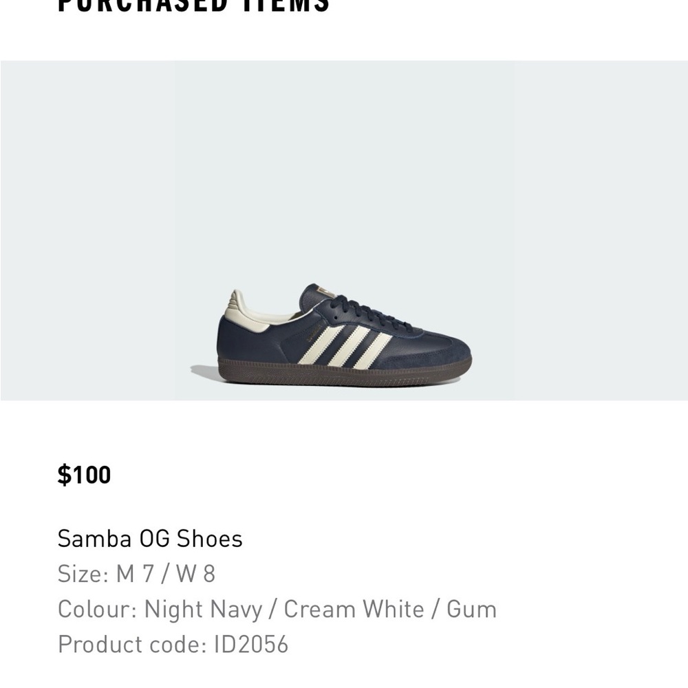 adidas Samba OG Navy and Cream Sneakers